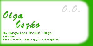 olga oszko business card